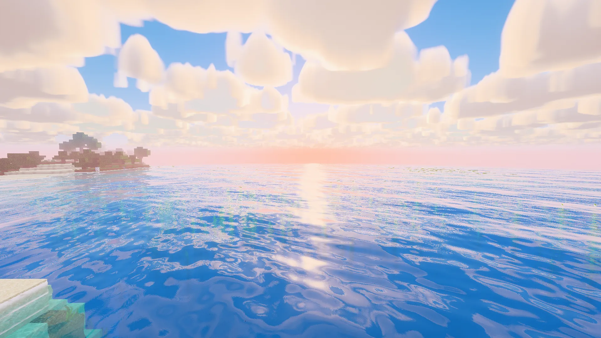 Sea in the late afternoon